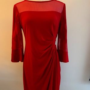 R & M Richards Eye catching lady-in-red super feminine dress
